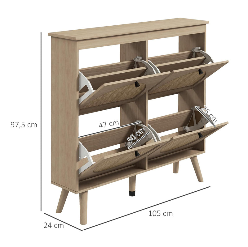 Mueble para zapatos (4 tapas, 20 pares)