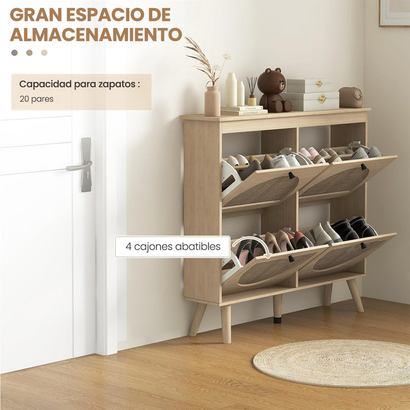 Mueble para zapatos (4 tapas, 20 pares)