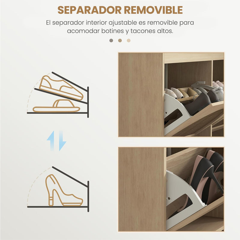 Mueble para zapatos (4 tapas, 20 pares)